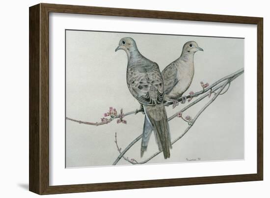 Two Birds on Branch-Rusty Frentner-Framed Giclee Print