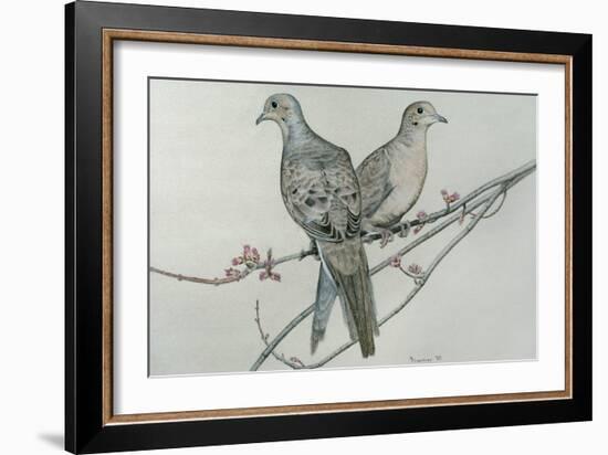 Two Birds on Branch-Rusty Frentner-Framed Giclee Print