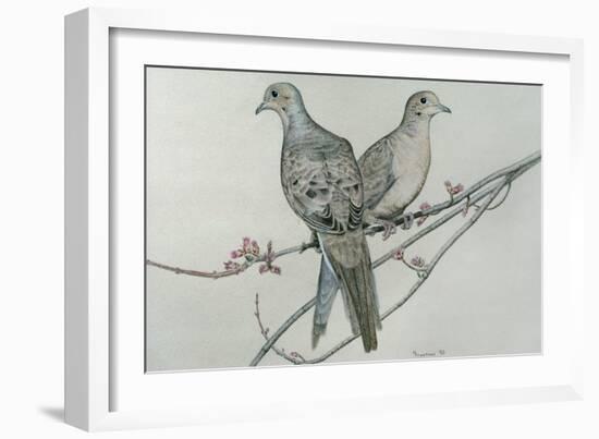 Two Birds on Branch-Rusty Frentner-Framed Giclee Print