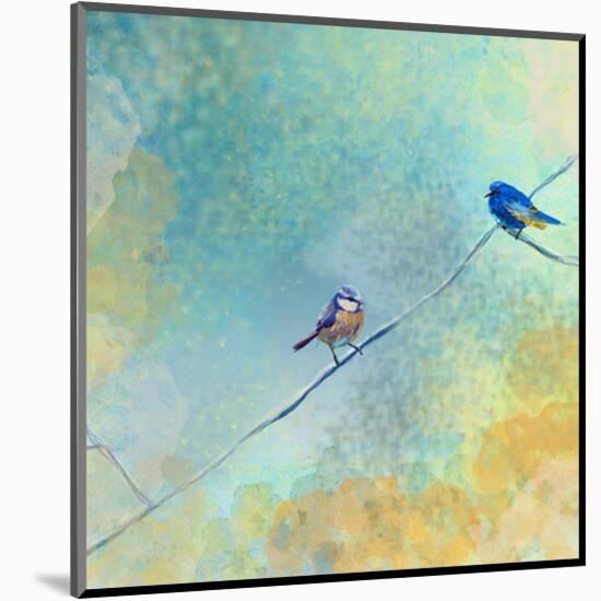 Two birds-Claire Westwood-Mounted Art Print