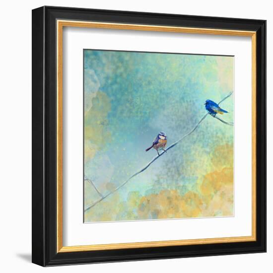 Two birds-Claire Westwood-Framed Art Print