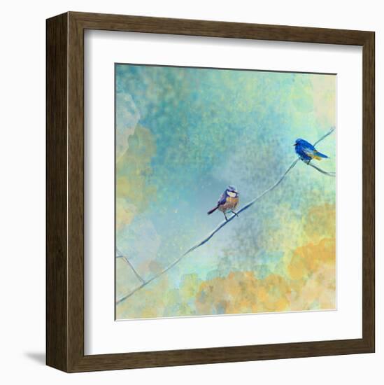 Two birds-Claire Westwood-Framed Art Print