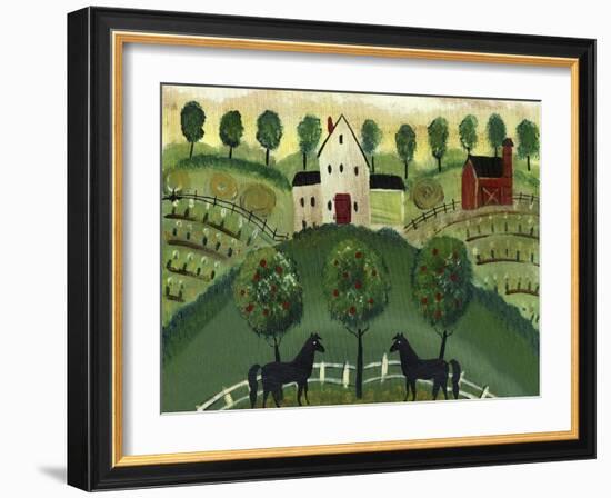 Two Black Horse Farm-Cheryl Bartley-Framed Giclee Print