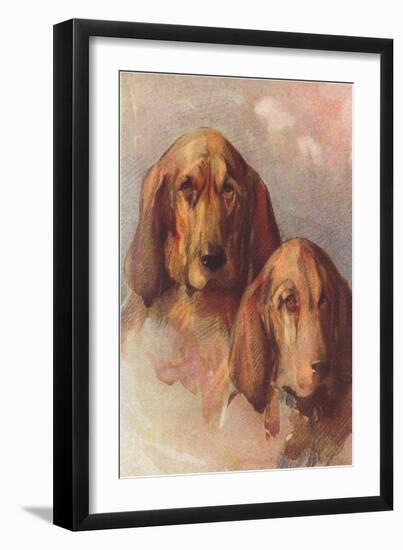 Two Bloodhounds-null-Framed Art Print