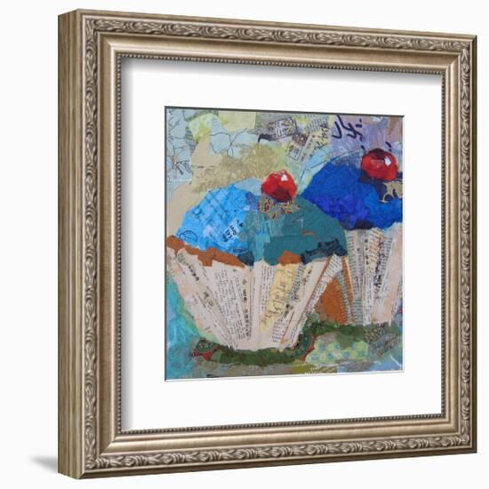 Two Blue 6X6-null-Framed Art Print