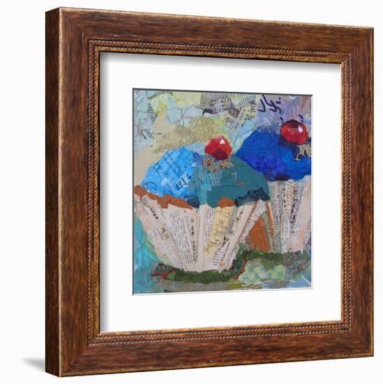 Two Blue 6X6-null-Framed Art Print