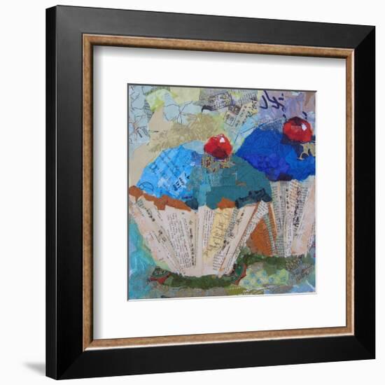 Two Blue 6X6-null-Framed Art Print