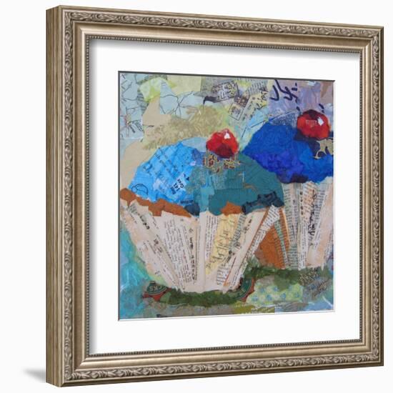 Two Blue 6X6-null-Framed Art Print