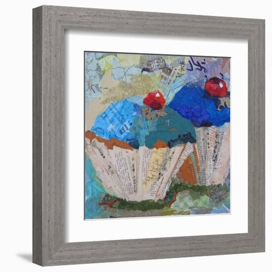 Two Blue 6X6-null-Framed Art Print