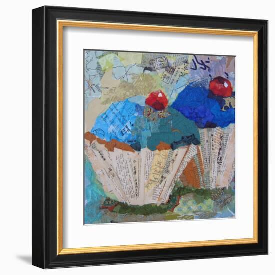 Two Blue 6X6-null-Framed Art Print