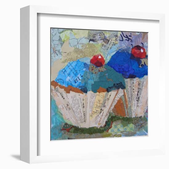 Two Blue 6X6-null-Framed Art Print