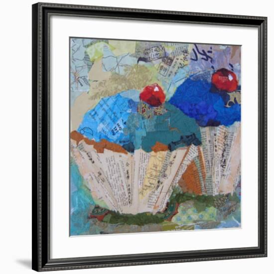 Two Blue 6X6-null-Framed Art Print