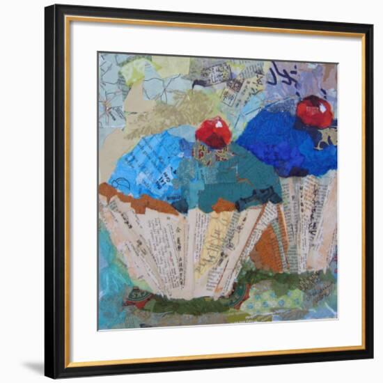 Two Blue 6X6-null-Framed Art Print