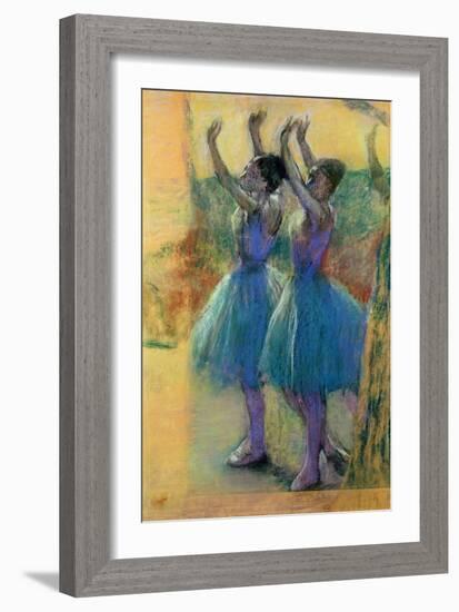 Two Blue Dancers-Edgar Degas-Framed Giclee Print