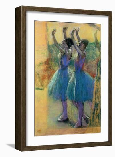 Two Blue Dancers-Edgar Degas-Framed Giclee Print