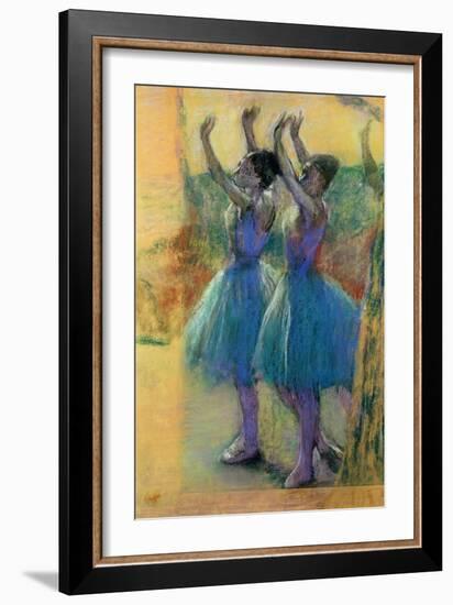 Two Blue Dancers-Edgar Degas-Framed Giclee Print