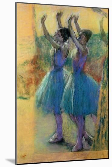 Two Blue Dancers-Edgar Degas-Mounted Giclee Print