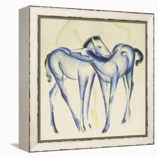 Two Blue Horses-Franz Marc-Framed Premier Image Canvas