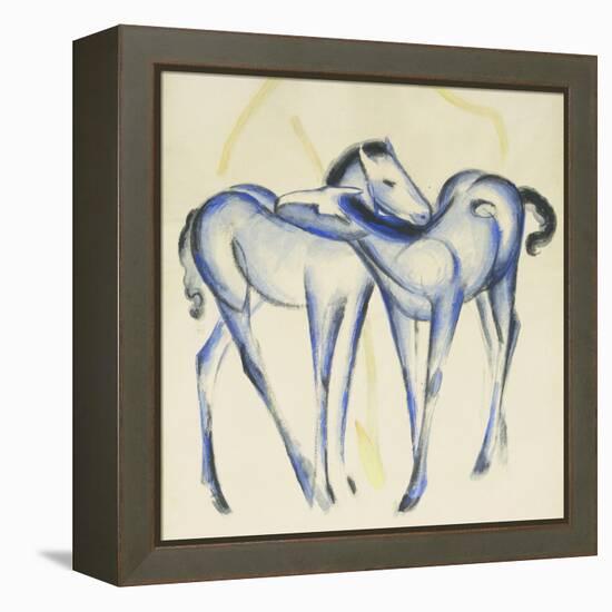 Two Blue Horses-Franz Marc-Framed Premier Image Canvas