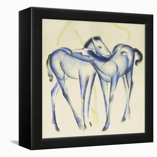 Two Blue Horses-Franz Marc-Framed Premier Image Canvas