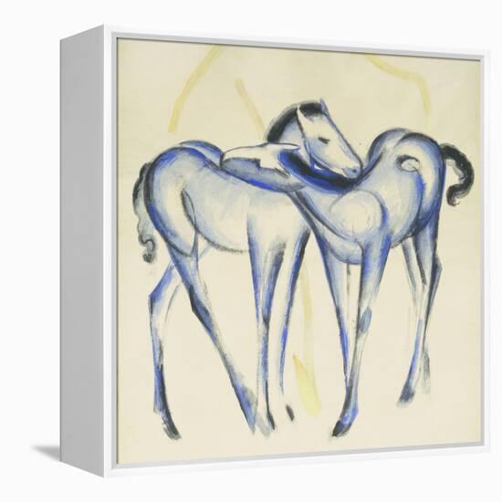 Two Blue Horses-Franz Marc-Framed Premier Image Canvas