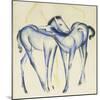 Two Blue Horses-Franz Marc-Mounted Giclee Print