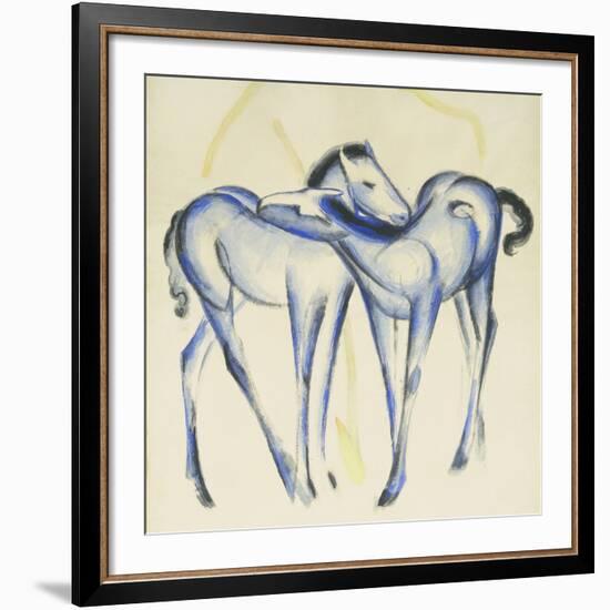 Two Blue Horses-Franz Marc-Framed Giclee Print