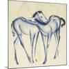 Two Blue Horses-Franz Marc-Mounted Giclee Print