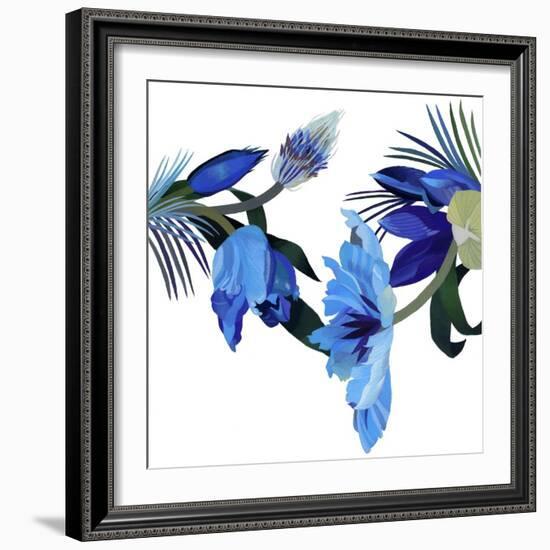 Two blue tulips-Hiroyuki Izutsu-Framed Giclee Print