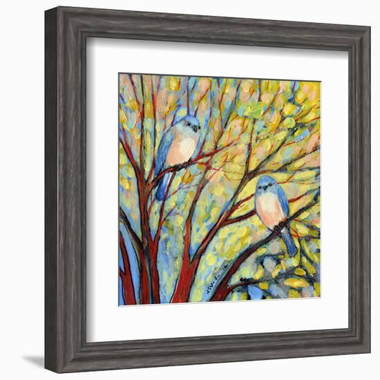 Two Bluebirds-Jennifer Lommers-Framed Art Print