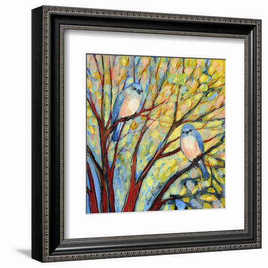 Two Bluebirds-Jennifer Lommers-Framed Art Print