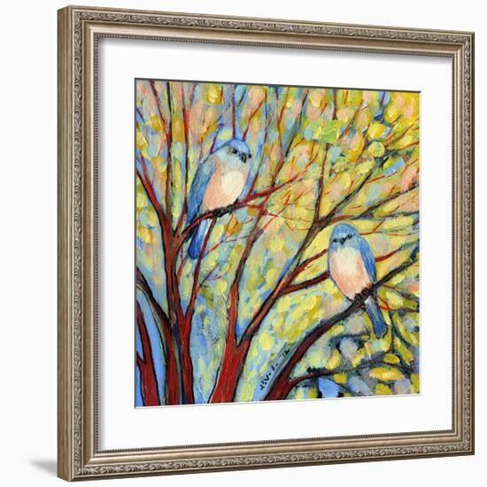 Two Bluebirds-Jennifer Lommers-Framed Giclee Print