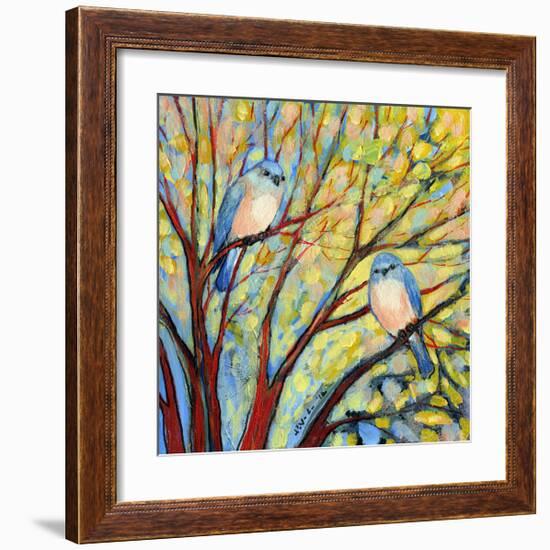 Two Bluebirds-Jennifer Lommers-Framed Giclee Print