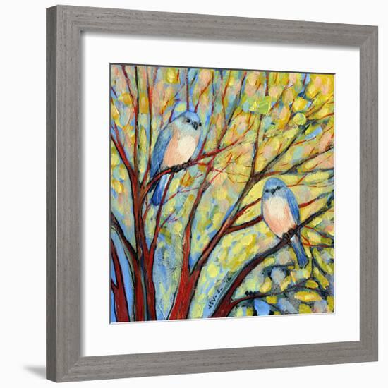 Two Bluebirds-Jennifer Lommers-Framed Giclee Print