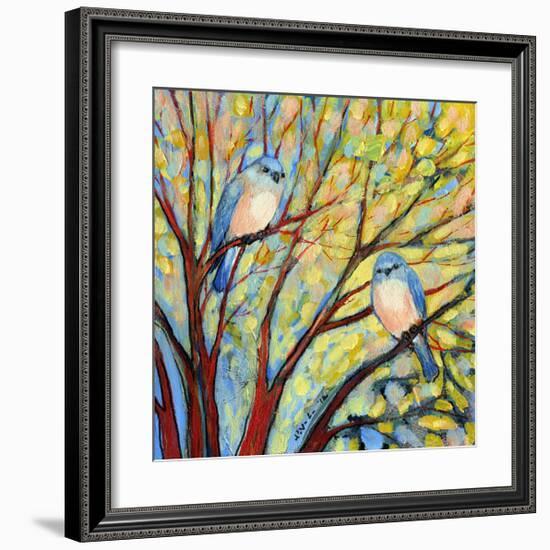 Two Bluebirds-Jennifer Lommers-Framed Giclee Print