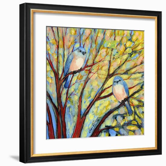 Two Bluebirds-Jennifer Lommers-Framed Giclee Print