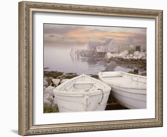 Two Boats at Sunrise, Nova Scotia ?11-Monte Nagler-Framed Photographic Print