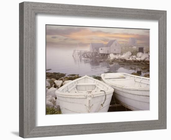 Two Boats at Sunrise, Nova Scotia ?11-Monte Nagler-Framed Photographic Print