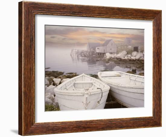 Two Boats at Sunrise, Nova Scotia ?11-Monte Nagler-Framed Photographic Print