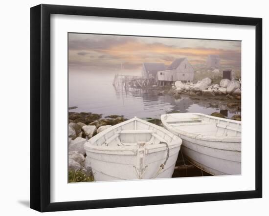 Two Boats at Sunrise, Nova Scotia ?11-Monte Nagler-Framed Photographic Print