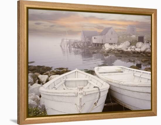 Two Boats at Sunrise, Nova Scotia ?11-Monte Nagler-Framed Premier Image Canvas