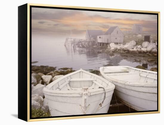 Two Boats at Sunrise, Nova Scotia ?11-Monte Nagler-Framed Premier Image Canvas