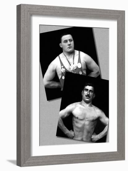 Two Bodybuilding Champions-null-Framed Art Print