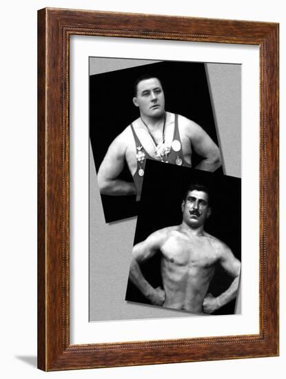 Two Bodybuilding Champions-null-Framed Art Print