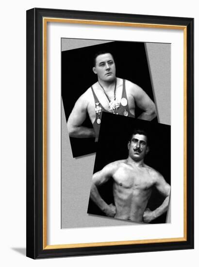 Two Bodybuilding Champions-null-Framed Art Print