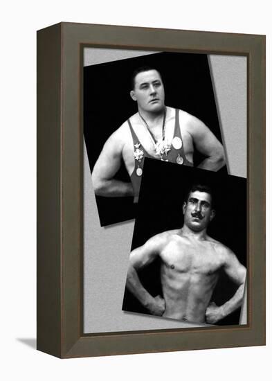 Two Bodybuilding Champions-null-Framed Stretched Canvas