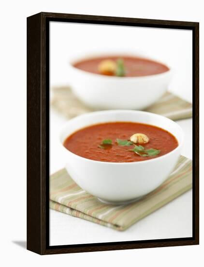 Two Bowls of Tomato Soup-Matt Johannsson-Framed Premier Image Canvas