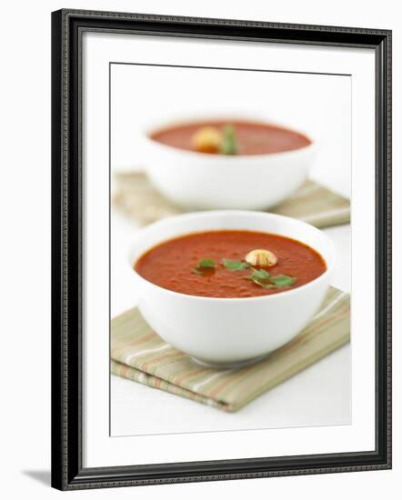 Two Bowls of Tomato Soup-Matt Johannsson-Framed Photographic Print