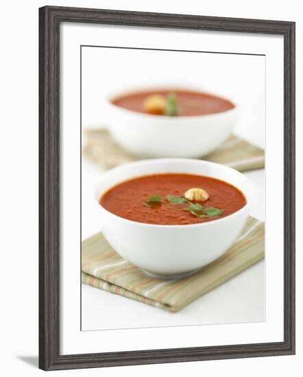 Two Bowls of Tomato Soup-Matt Johannsson-Framed Photographic Print