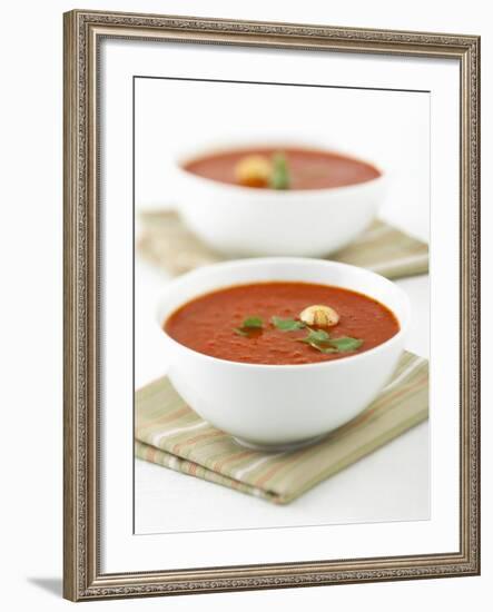 Two Bowls of Tomato Soup-Matt Johannsson-Framed Photographic Print